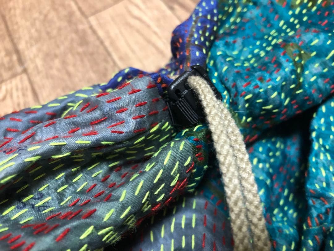 ★レア★ほぼ未使用★Leh レー シルク 袈裟バッグ 刺し子 ボディバッグ