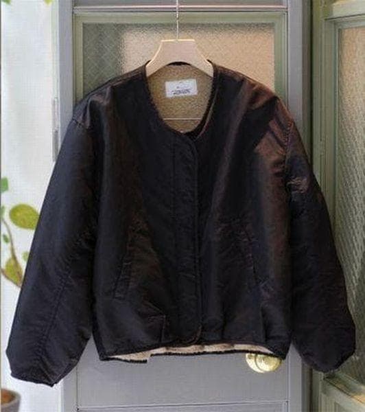 1LDK MY マイ ノーカラーボアブルゾン