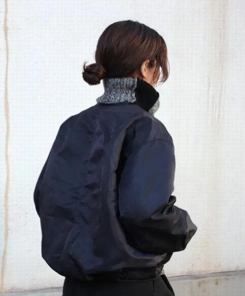 1LDK MY マイ ノーカラーボアブルゾン