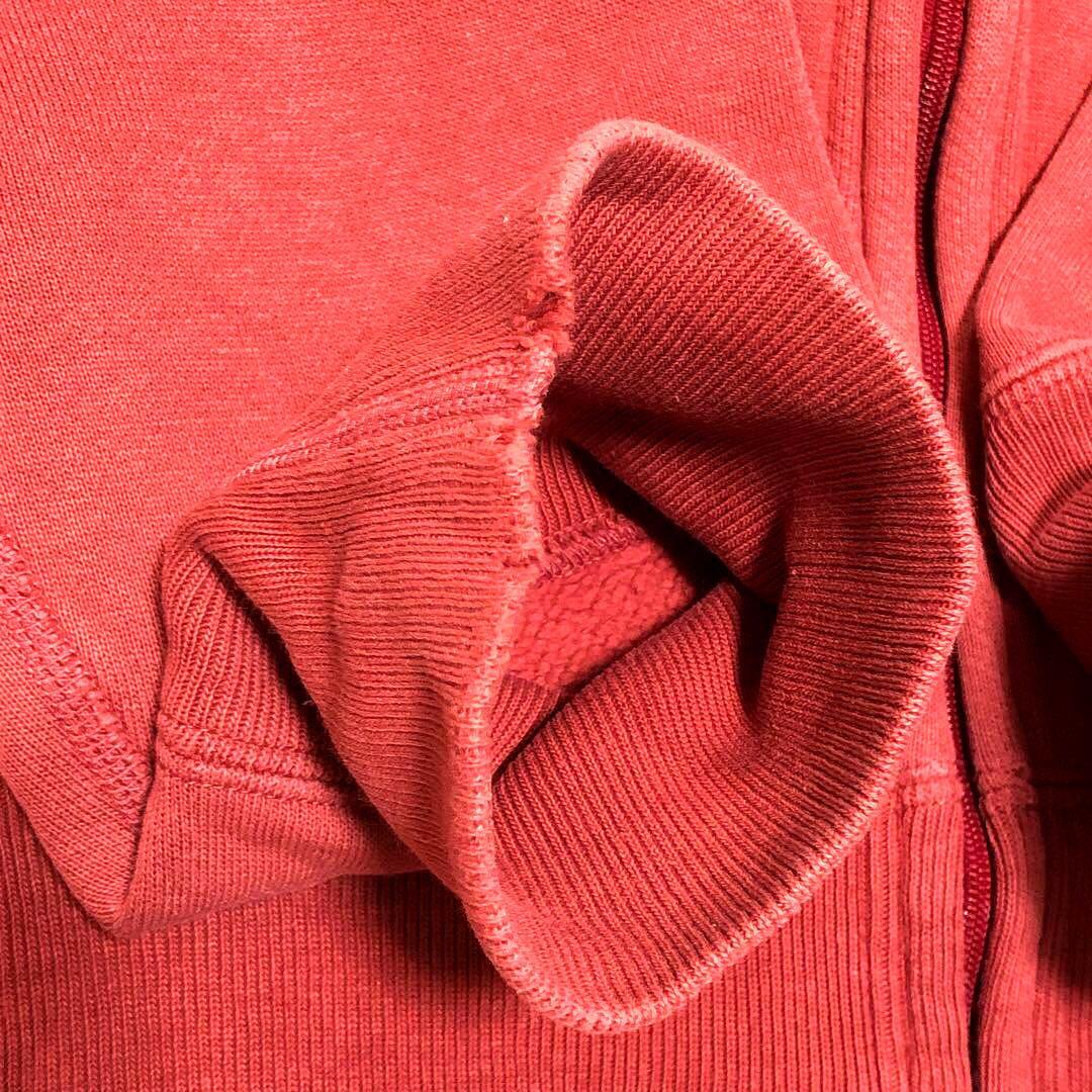 ヒステリックグラマー 初期ヒス Y2Kジップアップパーカー スウェット赤 裏起毛