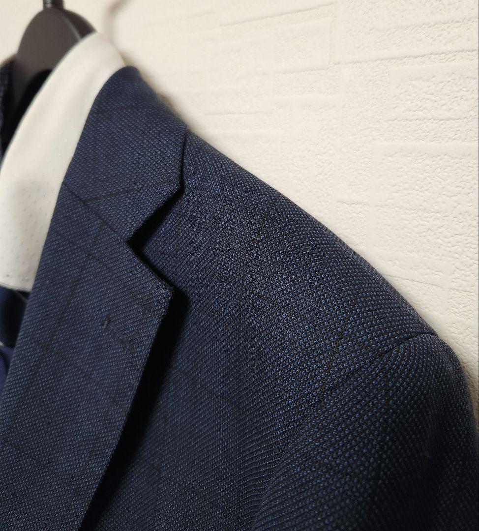 K*H様 オリヒカ　メンズ　スーツ　スリーピース　セットアップ　ブルー　チェック