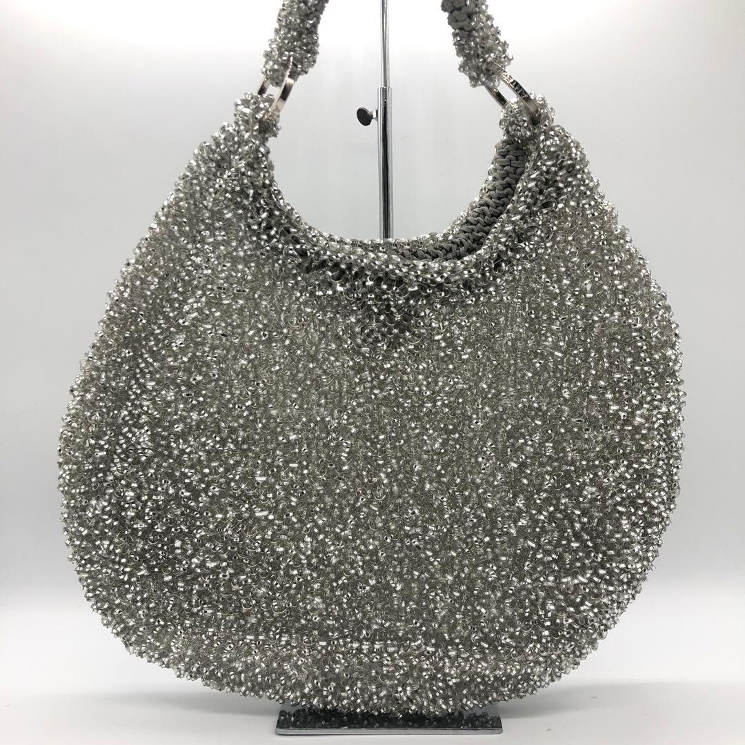美品✨アンテプリマ ワンショルダーバッグ シルバー系 ワイヤーバッグ