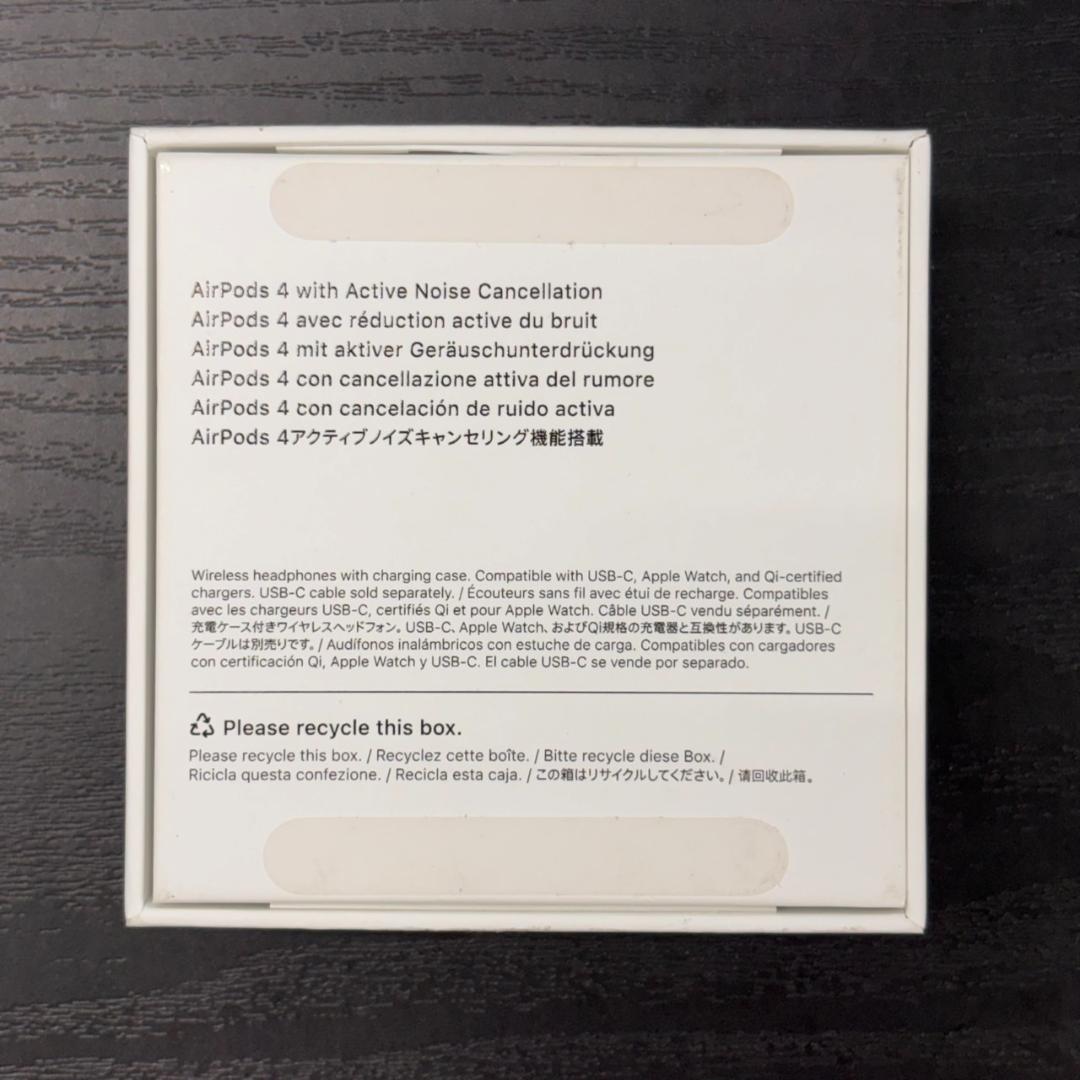 AirPods4 本体 ANC品 ホワイト 充電ケース付き ノイズキャンセリング