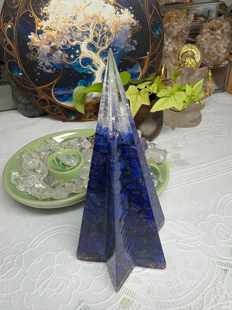 みかつき様☆ オーダー☆専用ページ オルゴナイト六角錐 3A高品質ラピスラズリ