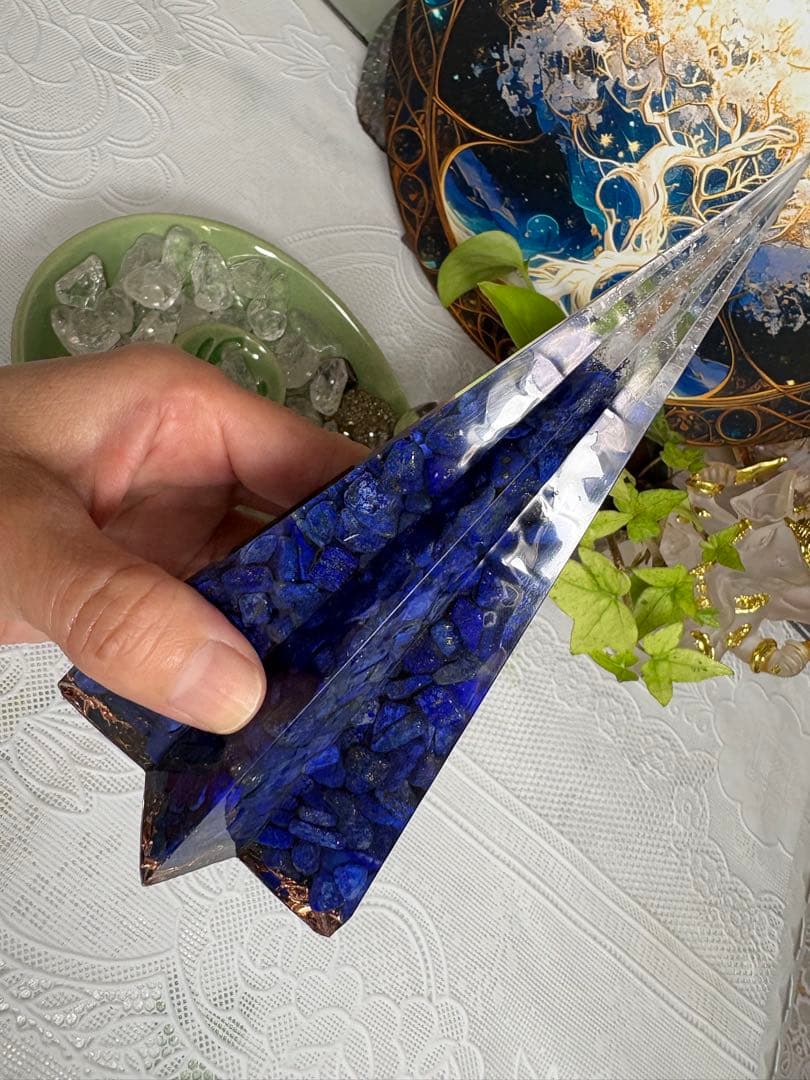 みかつき様☆ オーダー☆専用ページ オルゴナイト六角錐 3A高品質ラピスラズリ