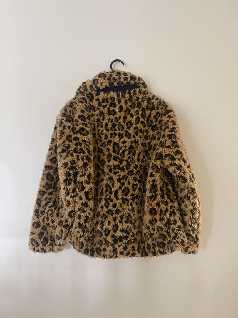 sacai レオパード ファー ジャケット コート ライダース ボア 豹柄