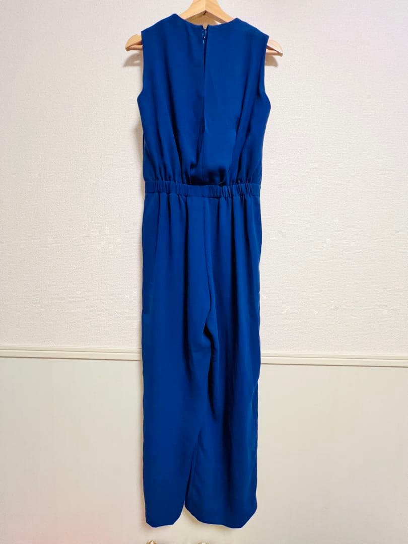 美品☆Aimer ノースリーブ青ドレス 9号