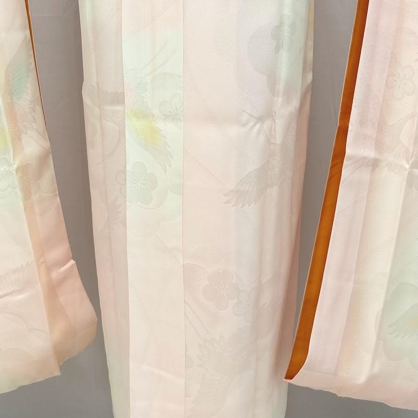 ゆりのはな　未使用品　振袖用　長襦袢　紋ちりめん　ほていや扱い　正絹　E404