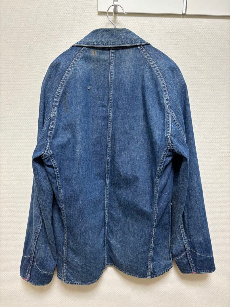 40s ヴィンテージ デニムカバーオール 大戦期〜戦後 / 2ポケット