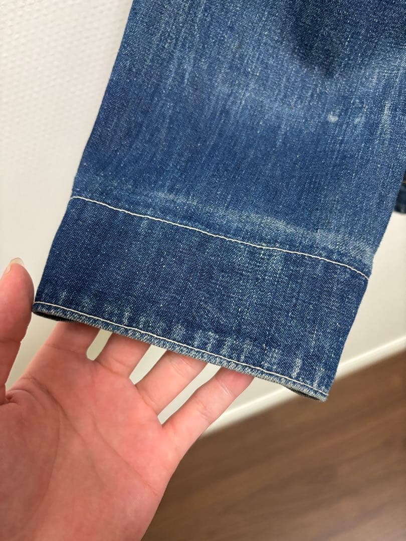 40s ヴィンテージ デニムカバーオール 大戦期〜戦後 / 2ポケット