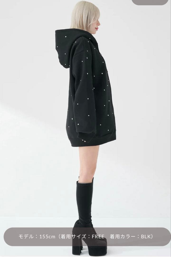 ダーリッチ　DDロゴビジュージップパーカー