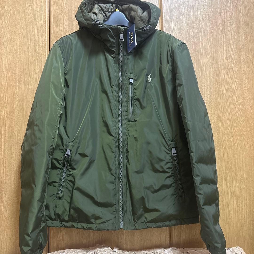 【新品タグ付】ラルフローレン ダウンジャケット オリーブ（日本M相当）