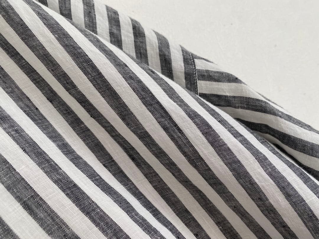 ほぼ未使用　BEARDSLEY｜ビアズリー ストライプ柄リネン前後ワンピース