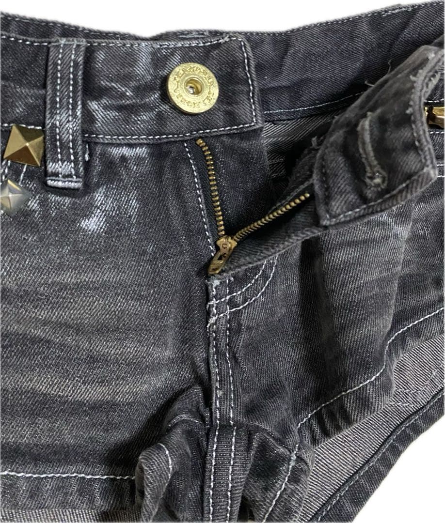 d.i.a. ブラック　ダイヤ　チェーンショートパンツ　ブラックデニム