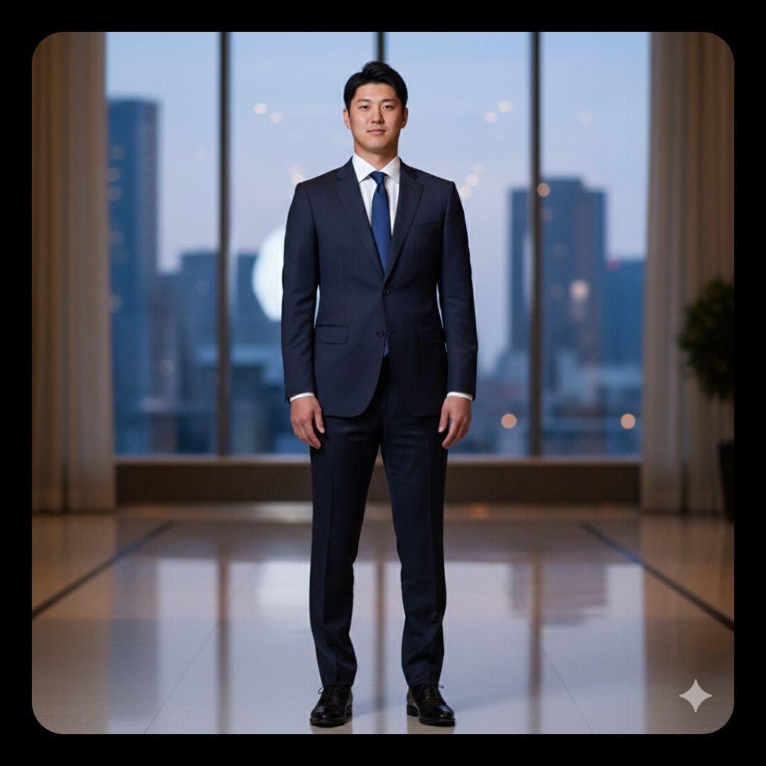 美品 HUGOBOSS 大谷翔平 スーツ セットアップ ブラック 46