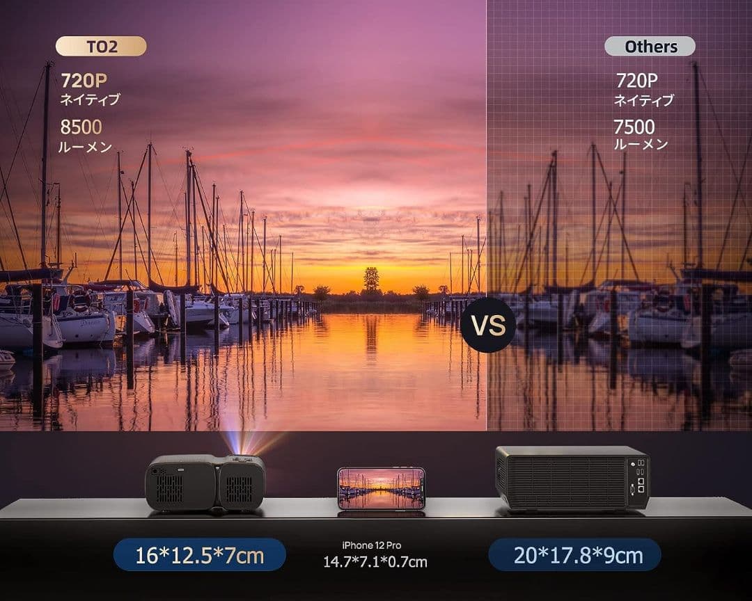 ✨新品未使用✨プロジェクター 小型 家庭用 ホームシアター ズーム機能 高画質