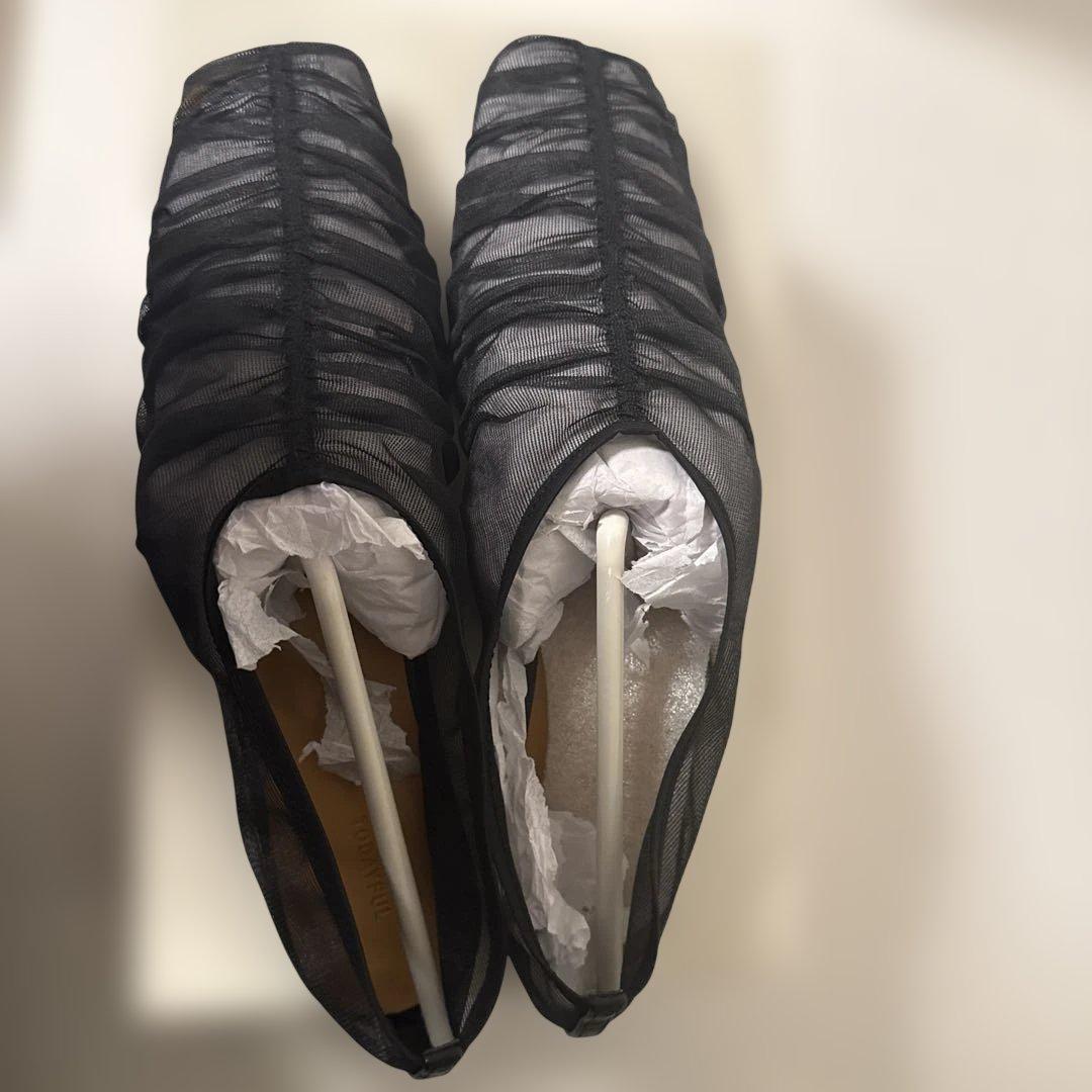 靴 TODAYFUL Sheer Gather Flatshoes