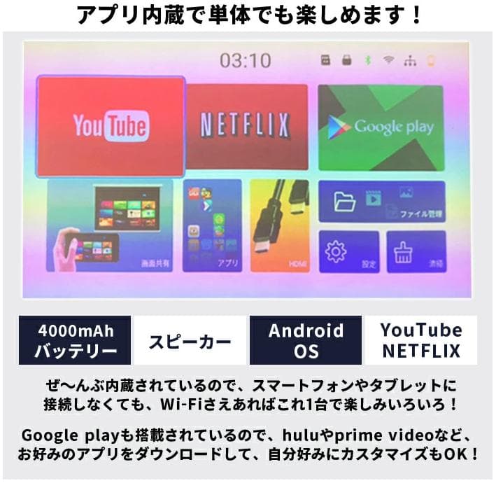 廃番品【新品未使用】プロジェクター ミニシアター 天井投影 三脚 リモコン付き