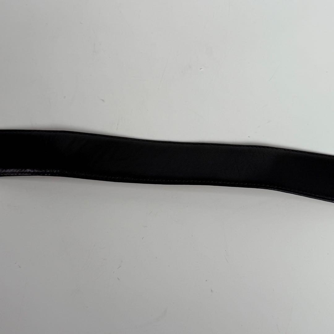 CELINE セリーヌ 馬車 ベルト レザー ブラック C546