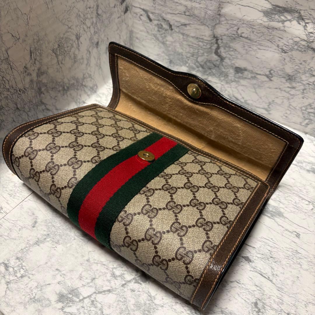 美品　GUCCI クラッチバッグ シェリーライン オールドグッチ　セカンドバッグ