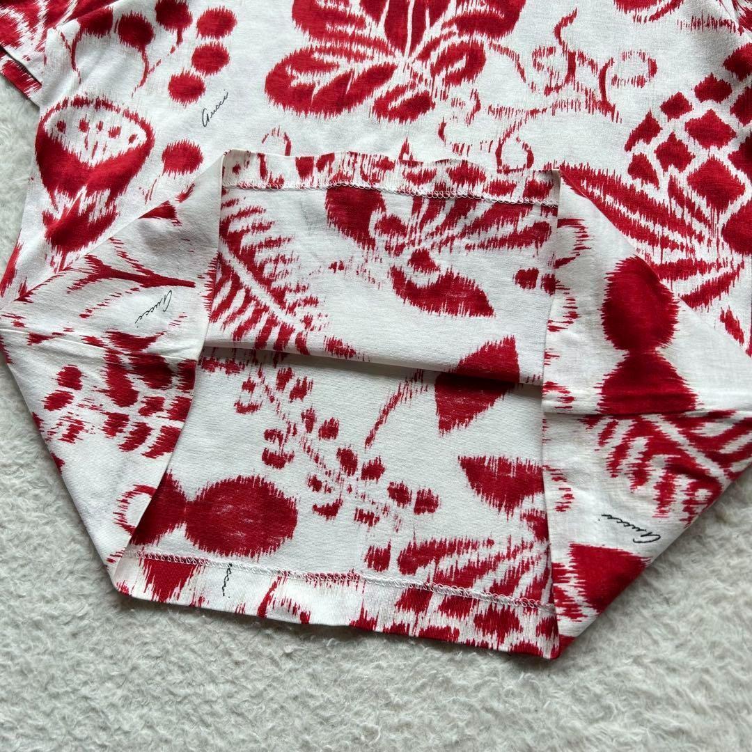 美品✨グッチ Tシャツ 花柄 ボタニカル ロゴプリント 白 XS トムフォード期