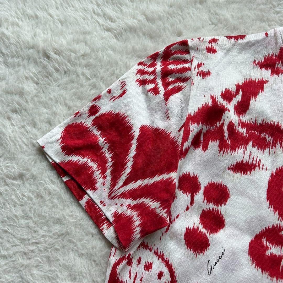 美品✨グッチ Tシャツ 花柄 ボタニカル ロゴプリント 白 XS トムフォード期