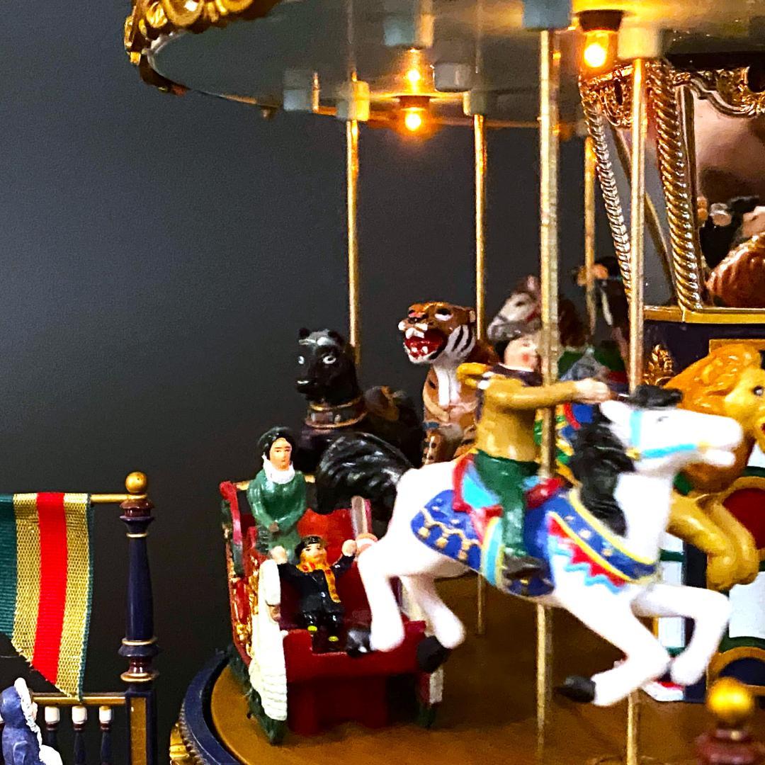 【美品】ミスタークリスマス★メリーゴーランド★オルゴール★カルーセル