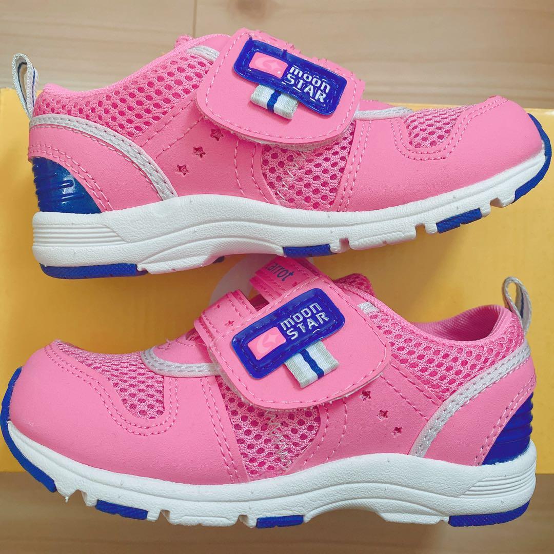 ムーンスター　キャロット　スニーカー　ピンク　ブルー　速乾　16cm 2足セット