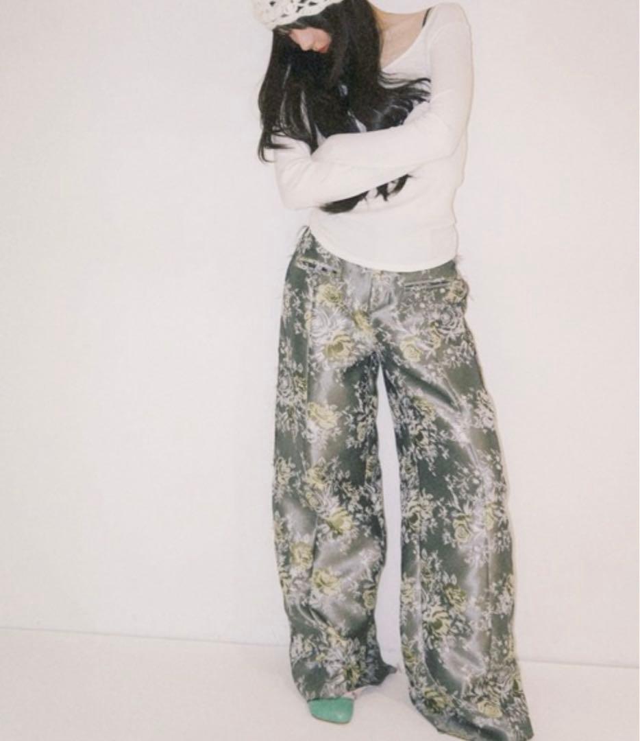 igi INSIDE OUT JACQUARD PANTS パンツ　シルバー　0