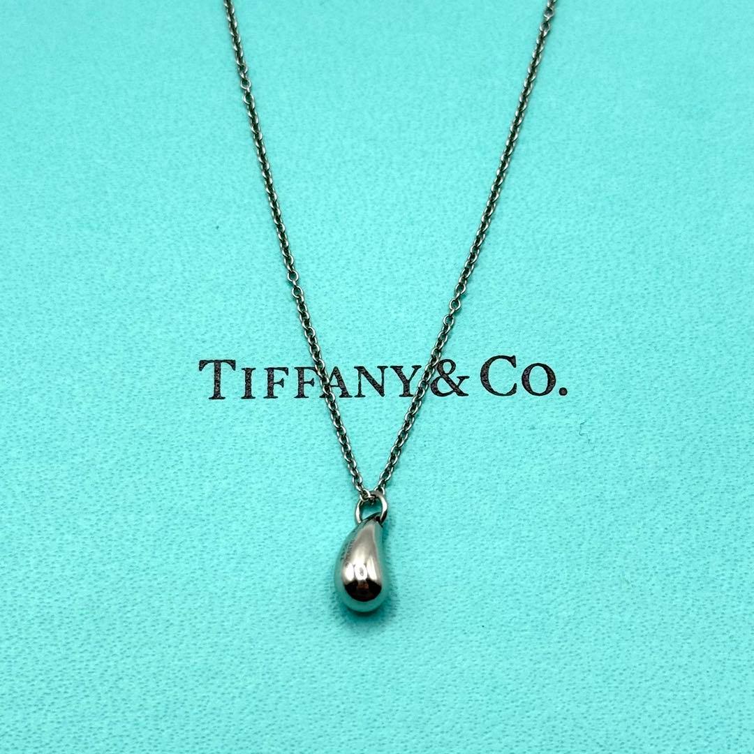 極美品 ティファニー ネックレス ティアドロップ PT950