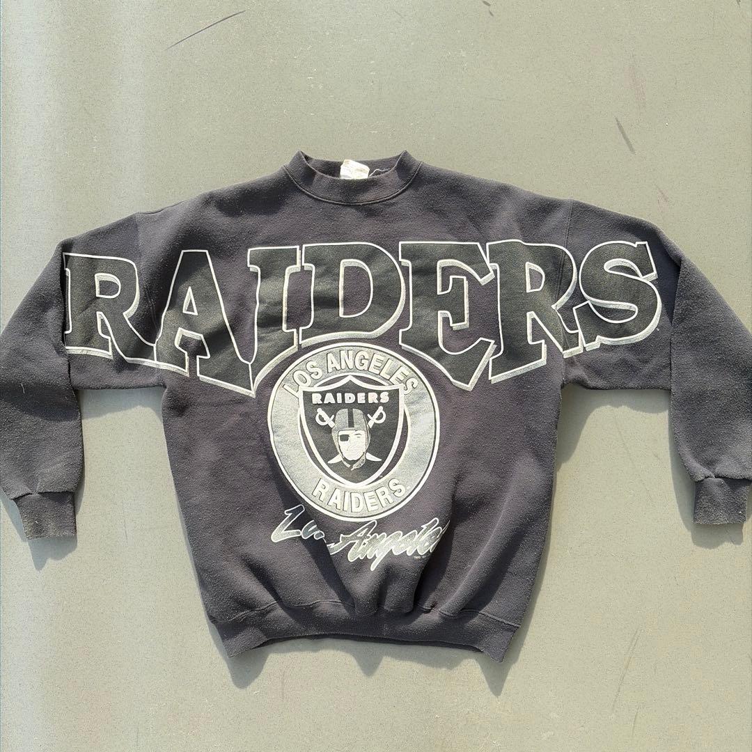 90s RAIDERS スウェット ロサンゼルス期 レイダース 袖プリ