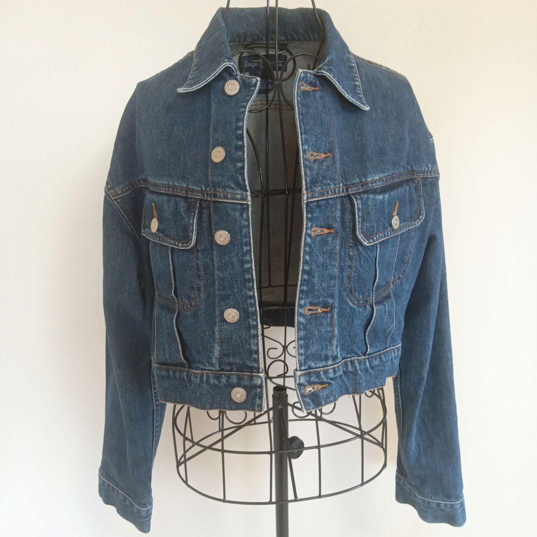 90s ralph lauren ラルフローレン デニム ジャケット 短丈 L