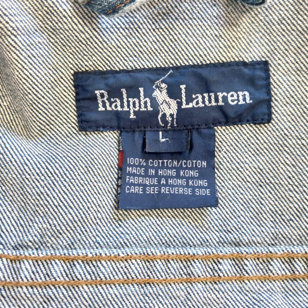 90s ralph lauren ラルフローレン デニム ジャケット 短丈 L