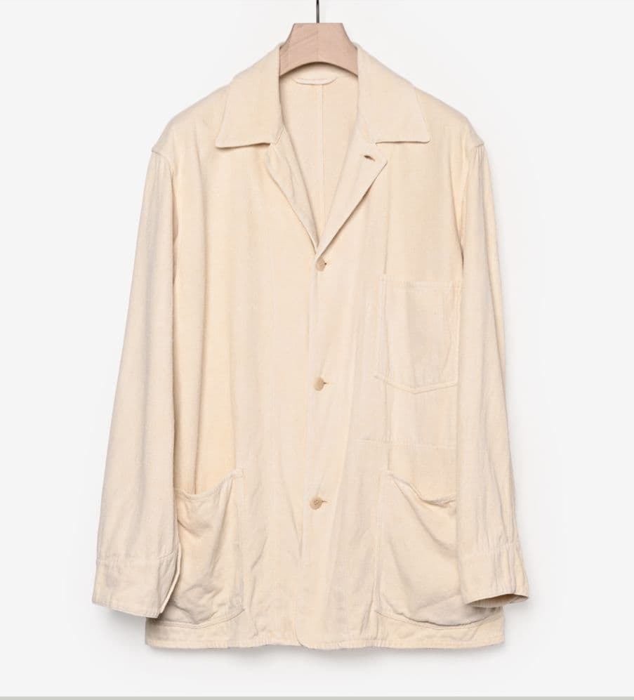 COMOLI シルク 1938 ジャケット Ecru