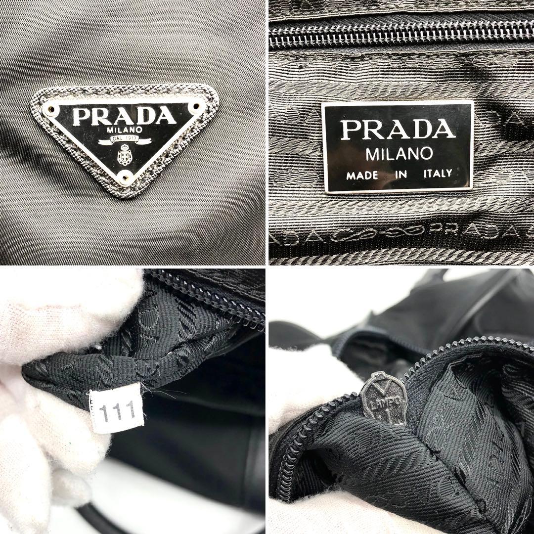 ✨美品✨プラダ ボストンバッグ 2way 三角ロゴ カデナ 大容量 ナイロン 黒