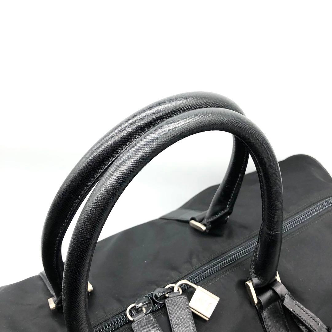 ✨美品✨プラダ ボストンバッグ 2way 三角ロゴ カデナ 大容量 ナイロン 黒