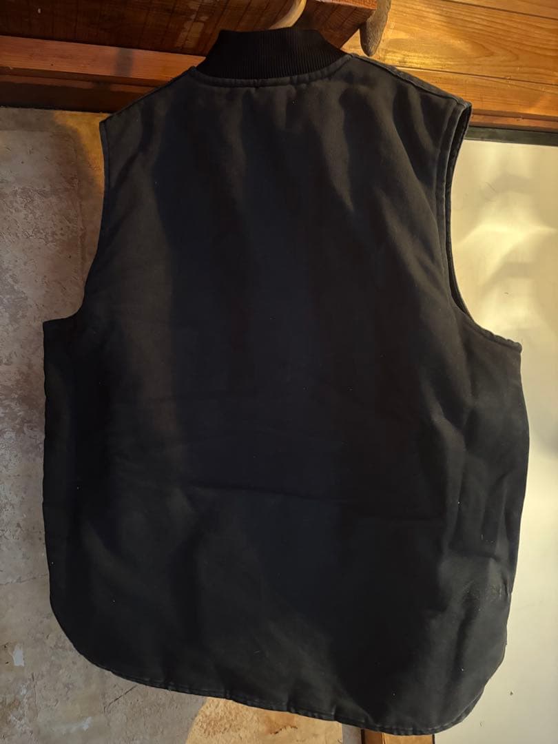 古着 USA製 カーハート ダックベスト ジャケット ブラック