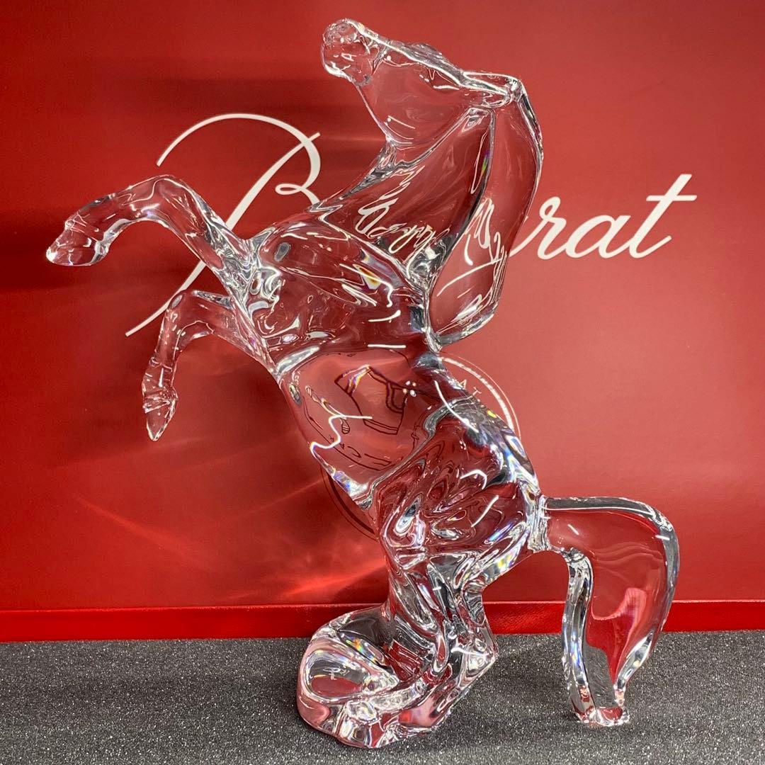 ⭐️美品⭐️バカラ⭐️馬の彫刻⭐️クリスタル⭐️いななく馬⭐️高級オブジェ⭐️フランス製⭐️希少