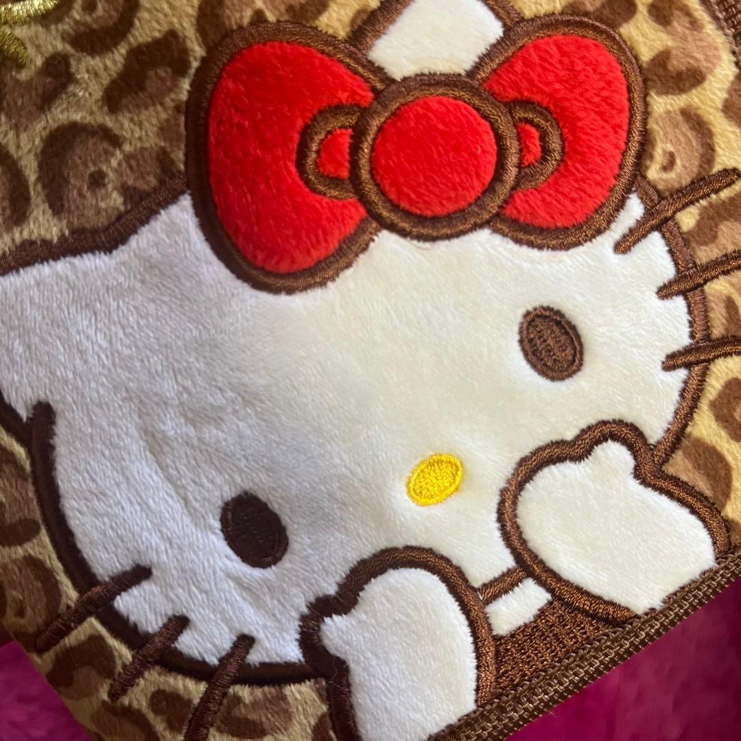 ハローキティ ギャルキティ 母子手帳ケース 多機能ポーチ ヒョウ柄 平成ギャル