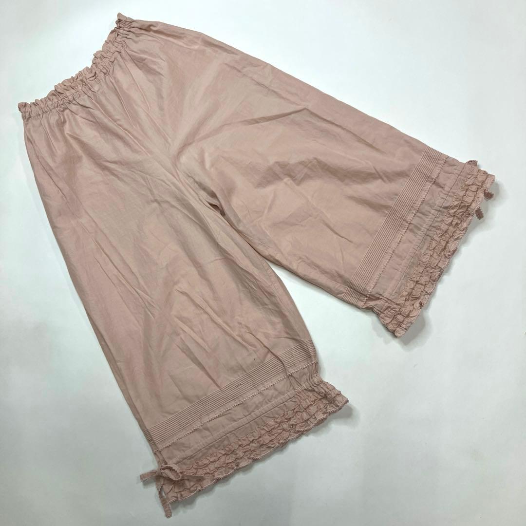 【美品】ピンクハウス ピンク ピコフリル ピンタック ドロワーズ/2019年