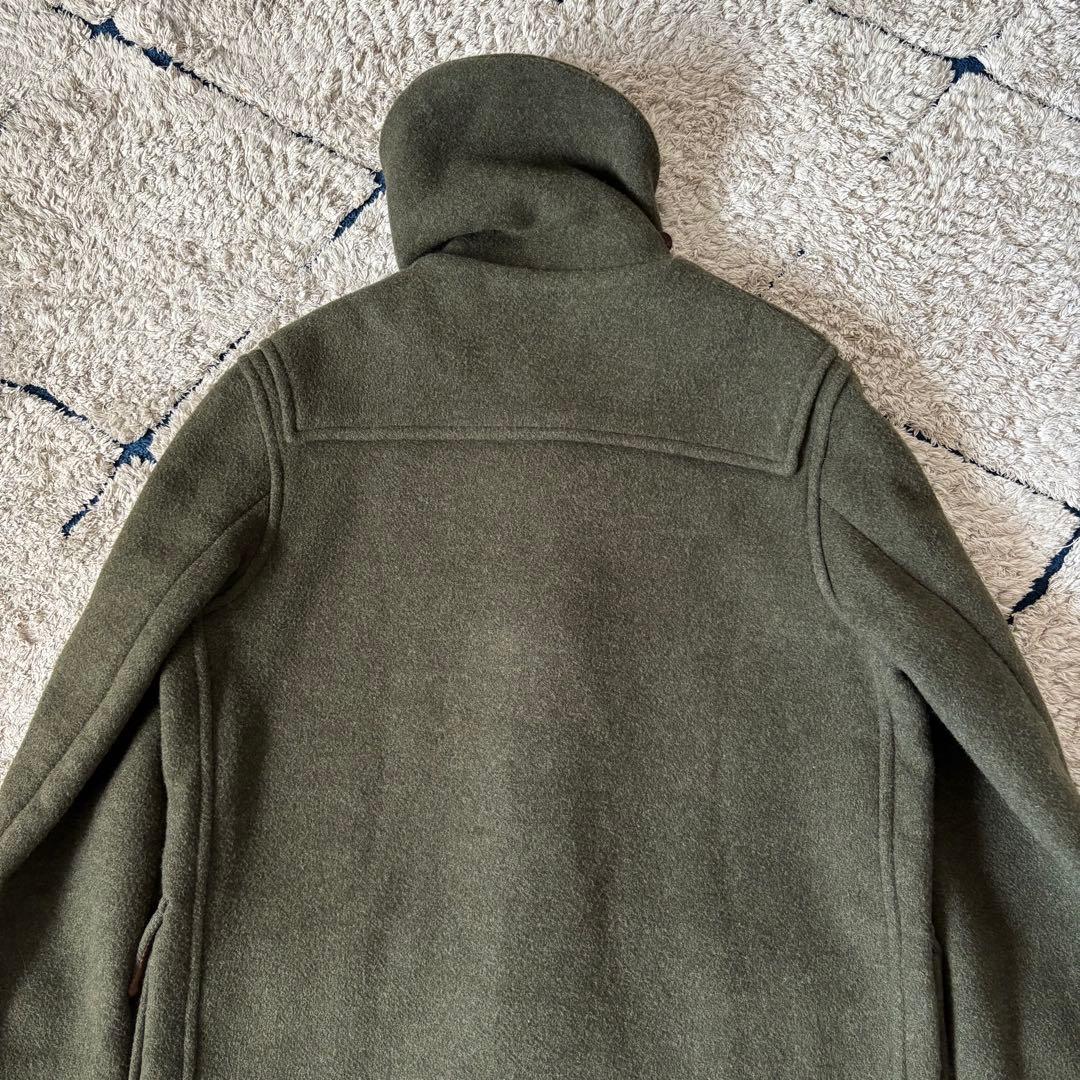 【美品✨】バーバリー　ダッフルコート　カーキ　オリーブグリーン　ウール　チェック