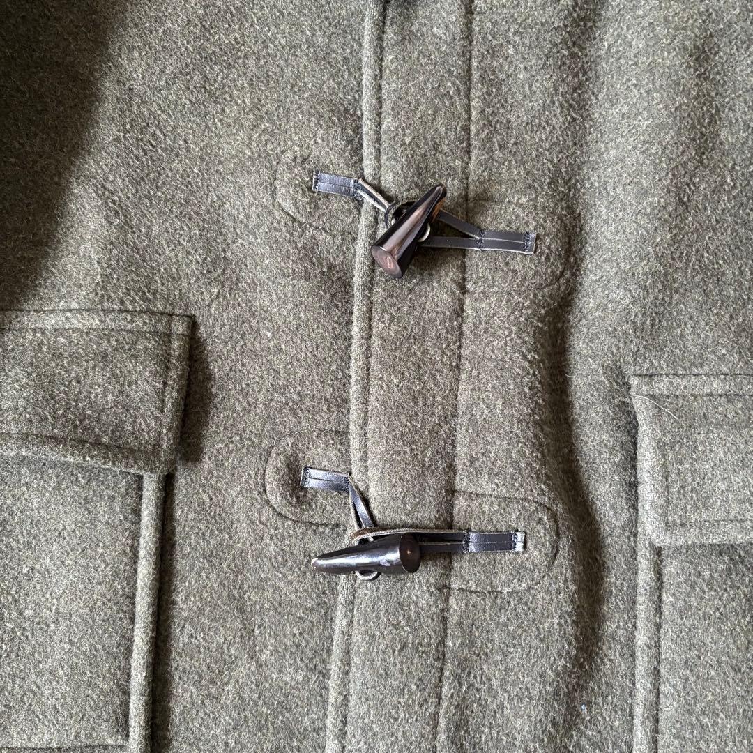 【美品✨】バーバリー　ダッフルコート　カーキ　オリーブグリーン　ウール　チェック