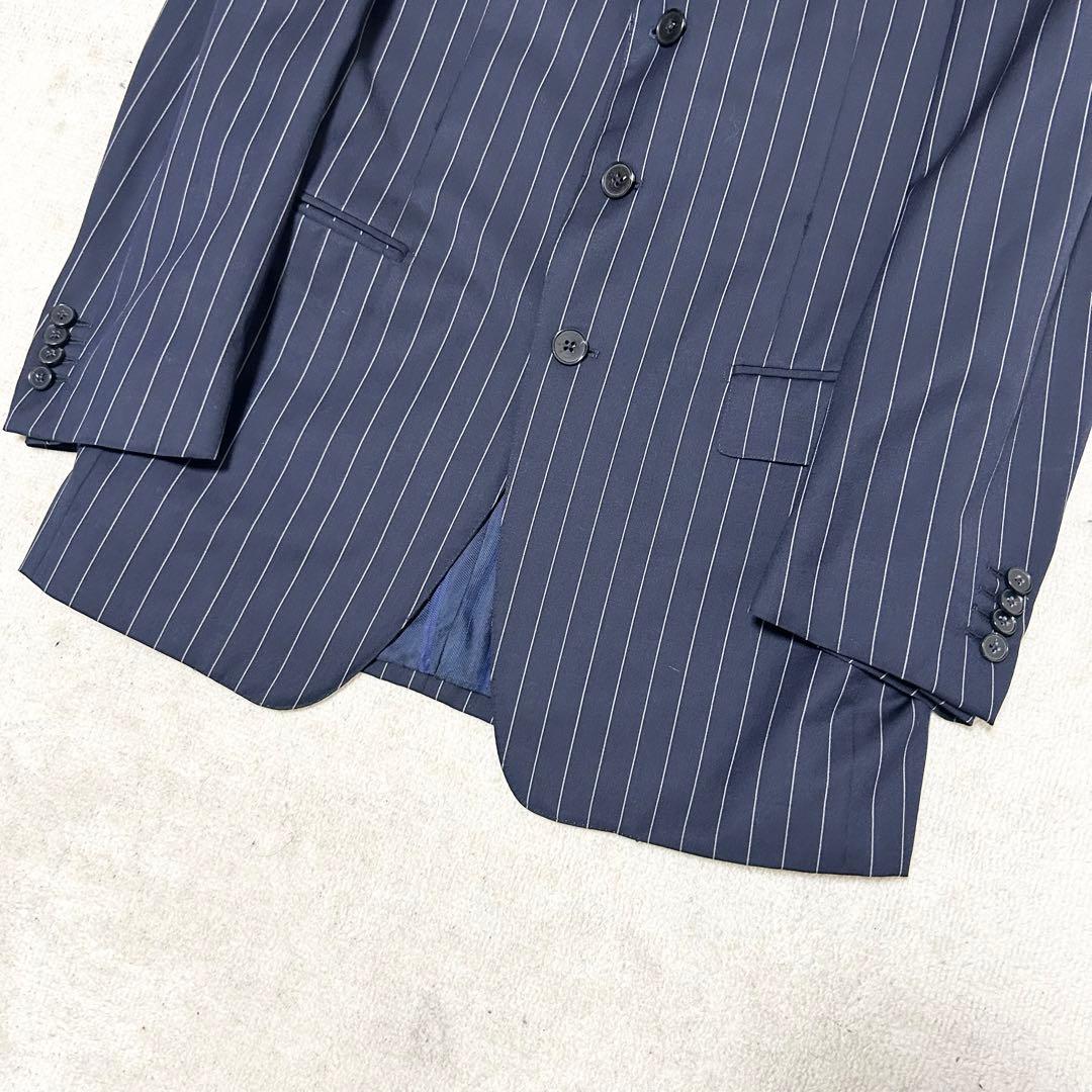 美品　エルメネジルドゼニア　スーツセットアップ　チョークストライプ　ス・ミズーラ