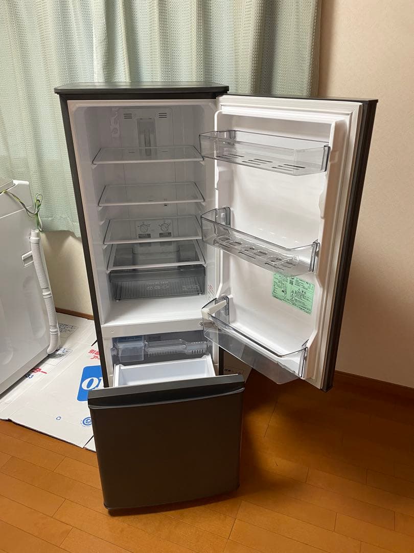 三菱 2ドア 冷凍冷蔵庫 168L 右開き MR-P17J-H 保証書