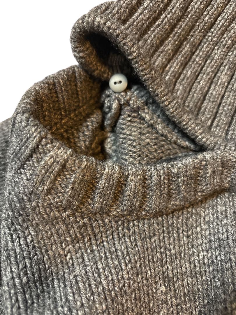 【バーバリーブルーレーベル】グレータートルネック　半袖ニット　ワンピース　38