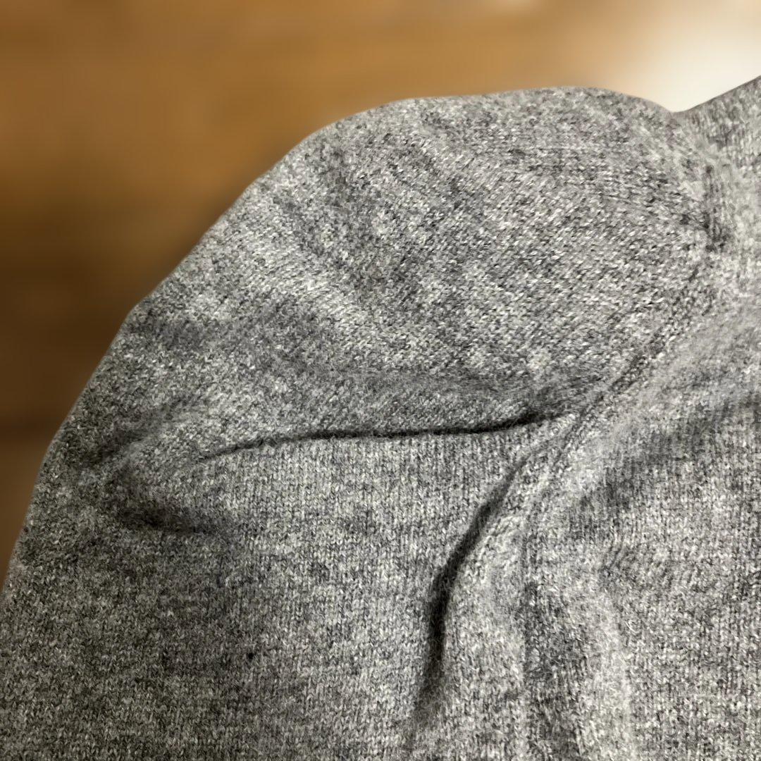 cygne グレー パフスリーブ クロップドカーディガン