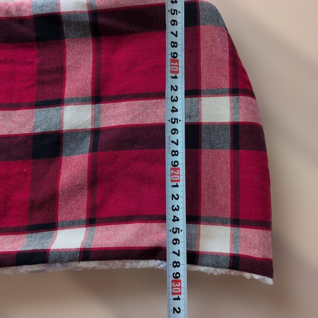 ハンドメイド　裏起毛の暖かロングワンピース＆フード付マフラー