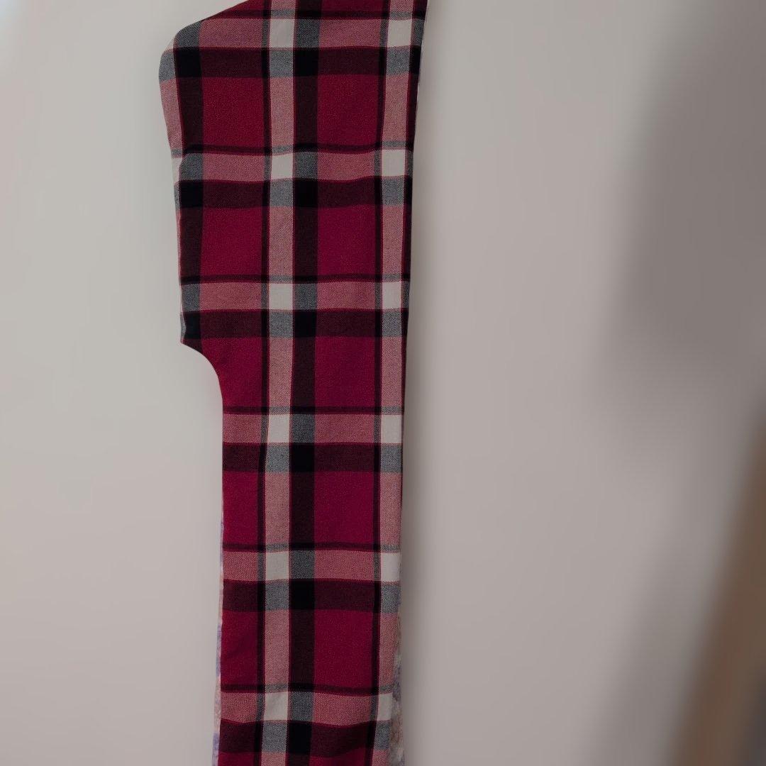 ハンドメイド　裏起毛の暖かロングワンピース＆フード付マフラー