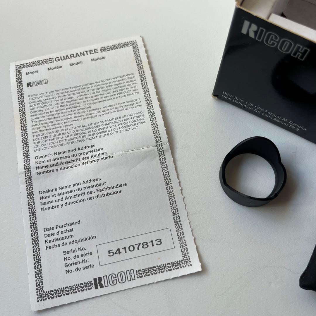 RICOH GR1v コンパクトフィルムカメラ