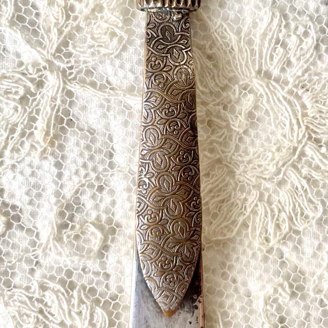 ネココネコ　　レターオープナー&ブックマーク　栞　フランスアンティーク